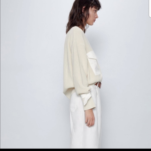 ZARA Knit Sweater with Pocket - Picture 5 of 10
